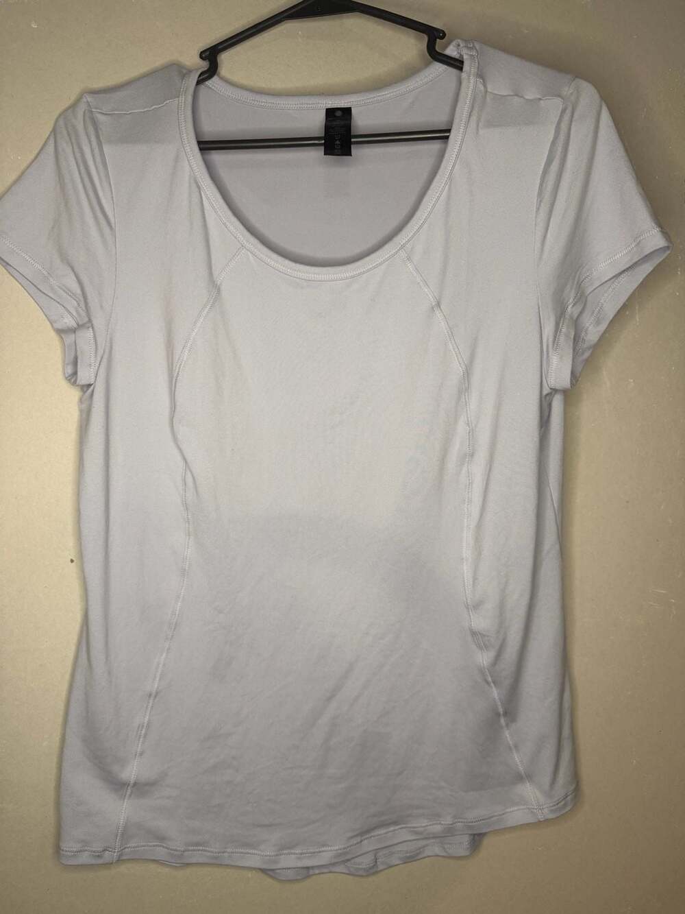 Yogalicious Women's Short Sleeve Athletic Performance T-Shirt White Size M